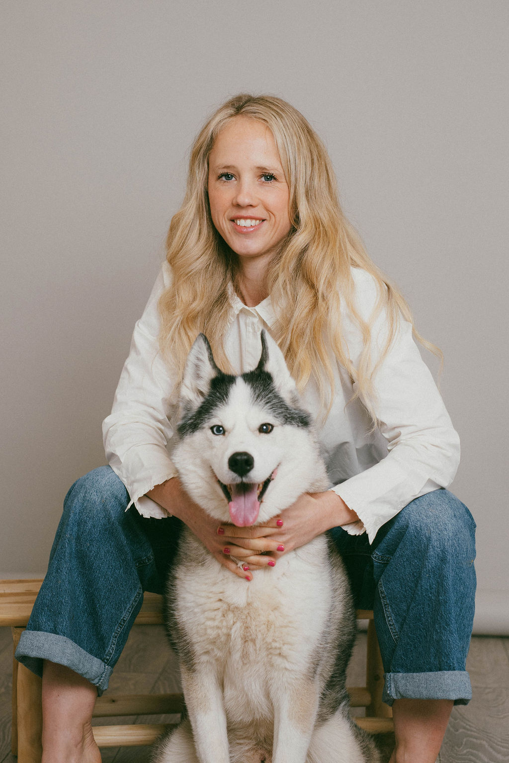 Kiri with her husky